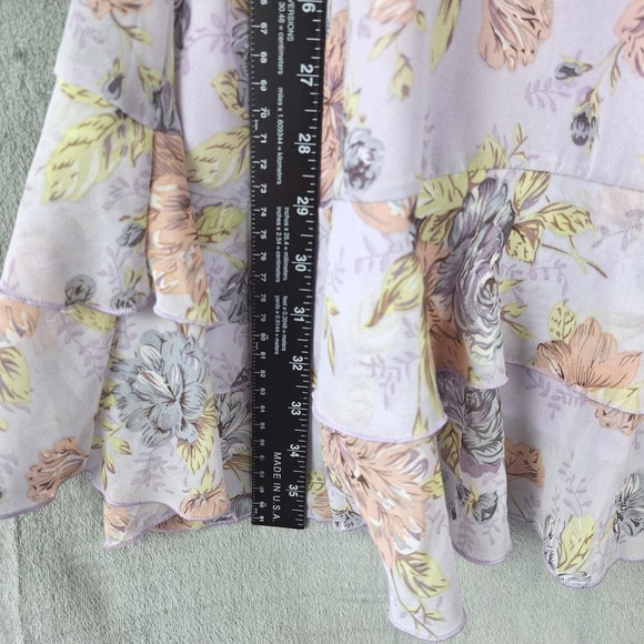 Womens Dress XXL Babydoll Romantic Floral Off Shoulder Tiered Fairy Coquette - Picture 9 of 12